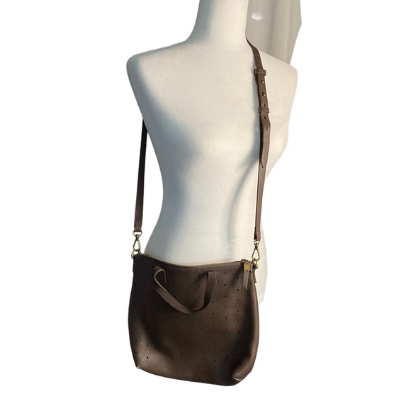 Madewell Chocolate Brown The Transport Crossbody Bag: Geo Holepunch Edition - Picture 11 of 15